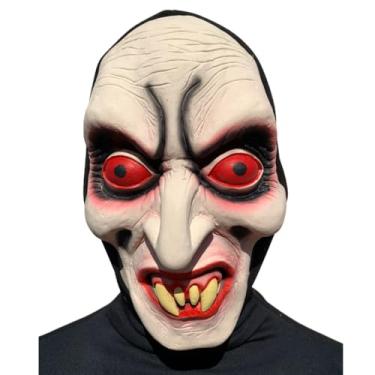 Imagem de Máscara Vampiro Et Olhos Vermelhos Halloween Carnaval Fantasia Teatro Terror Assustador Dia das Bruxas Cosplay