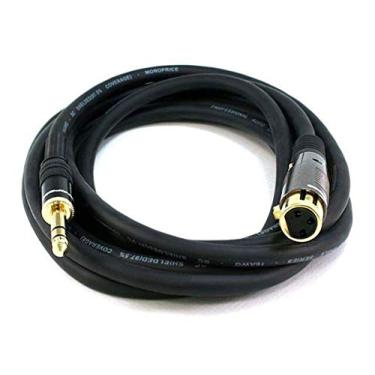 Imagem de Monoprice Cabo 104770 Série Premier XLR fêmea para TRS macho 16AWG de 0,6 cm preto