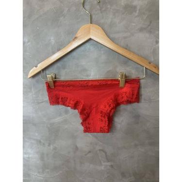Imagem de Calcinha Biquini Flower com renda sem costura vermelha
