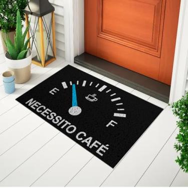 Imagem de Tapete De Porta Decorativo Capacho Divertido Com Frase - Necessito Café Ca335