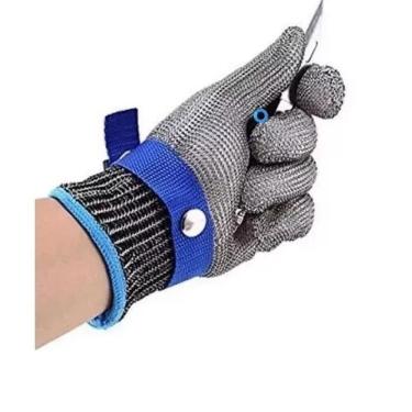 Imagem de Luva De Fios Aço P Açougueiro E Pescador - Luva Anti Corte De Segurança Resistente À Prova De Corte