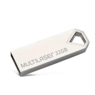 Imagem de Pendrive Multilaser Diamond 32GB - USB 2.0 - Prata