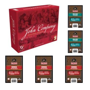 Imagem de Kit Jogo De Tabuleiro John Company 2 Edição Galápagos + Sleeves Chimera E Mini Euro Bucaneiros