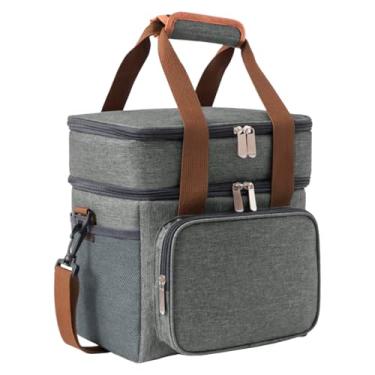 Imagem de Bolsa Termica - 12L Impermeavel Lancheira Camping Parque Lazer Espaçosa Mantem Temperatura (CINZA)