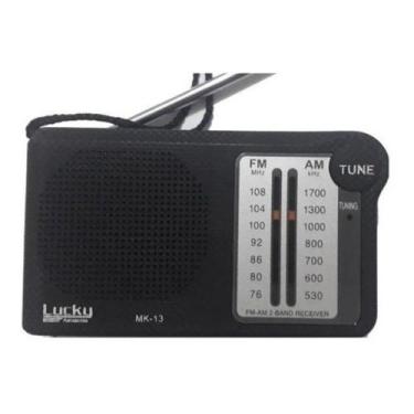 Imagem de MINI Radio Portatil Am Fm De Bolso Preto Lucky Mk13 - Prime