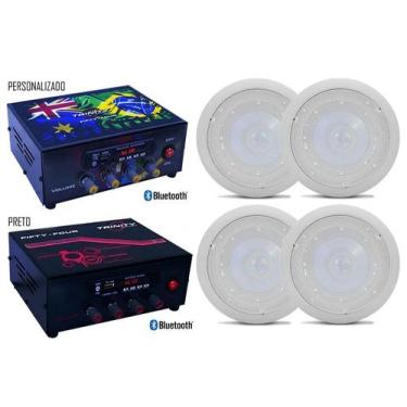 Imagem de Kit Som Ambiente Fifty Four USB Bluetooth Com 4 Arandelas - Hurricane 