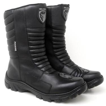 Imagem de Bota Coturno Motociclista Masculino Cano Alto Militar - Fulgore, 36, P