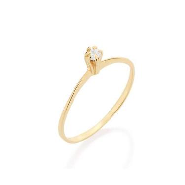 Imagem de Anel de noivado solitário banhado ouro 3x 24k 18k e 22k feminino 15 an