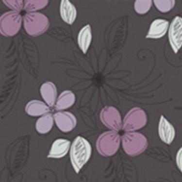 Imagem de Papel De Parede K&G Emborrachado Floral Marrom Com Lilas - K&G Papel D
