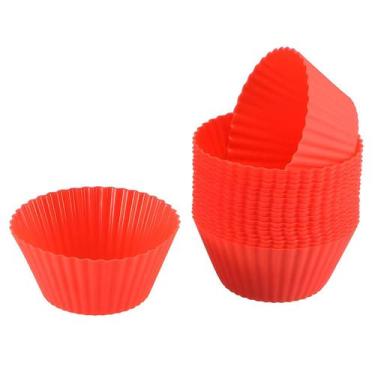 Imagem de Jogo 12 formas silicone mini cupcake bolo muffin assadeira - HOME MORE