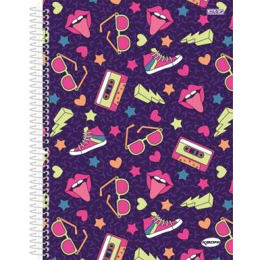 Imagem de Caderno Espiral CD Unviversitário 10 Matérias KBOM Feminino 200 Folhas