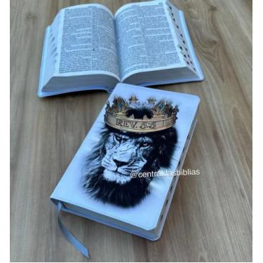 Imagem de Bíblia Leão revelação ARC - Letras grandes com harpa