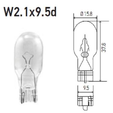 Imagem de Lampada Super Pingao T5 18W W2.1X9.5D W16W Luz Estacionamento - HELLA