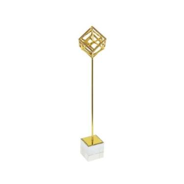Imagem de Escultura Decorativa Maior Cubos Abstrato Metal Luxo - LUXdécor