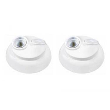 Imagem de Kit C/2 - Plafonier Pvc Perlex Branco Soquete Duplo 225/1