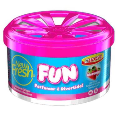 Imagem de Aromatizador Ambiente e Carro New Fresh Gel Fun Morango - Luxcar
