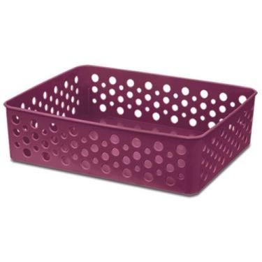 Imagem de Cesto Organizador Rattan Multiuso Armário Gaveta Lavanderia M (24x19) 