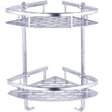 Imagem de Suporte de Shampoo Aluminio Rack de Banheiro Sabonete Prateleiras Pare