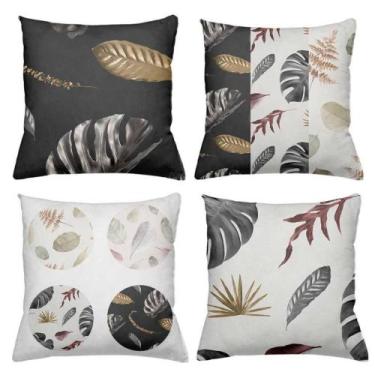 Imagem de Kit 4 Capas de Almofadas Decoração - Gaby Flor Confecções , Folhas