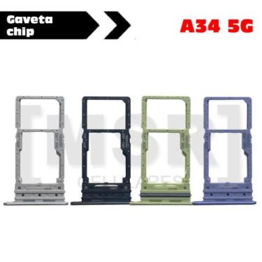 Imagem de Gaveta chip celular SAMSUNG modelo A34 5G, VERDE