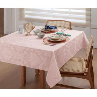 Imagem de 1 Toalha D Mesa E Tecido Jacquard Jacard Para Mesa 1,40x1,40 COR ROSE 