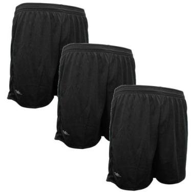 Imagem de Kit 3 shorts masculino academia futebol lazer esportivo 100% poliéster