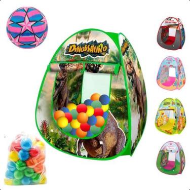 Imagem de Toca Barraca Infantil Bolinhas Bola Brinquedo Praia  - DM TOYS, Verde