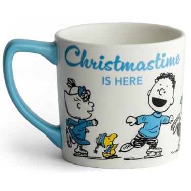 Imagem de DaySpring - Peanuts - Caneca de cerâmica Christmastime is Here, 400 ml, azul