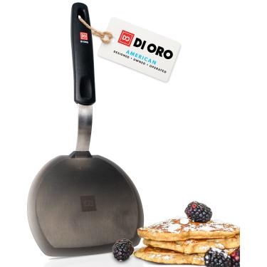 Imagem de Espátula de silicone flexível para torneira de panqueca da DI ORO Designer Series – Espátula de borracha resistente ao calor 600F – ideal para ovos, panquecas, crepes e mais – livre de BPA e certificado LFGB