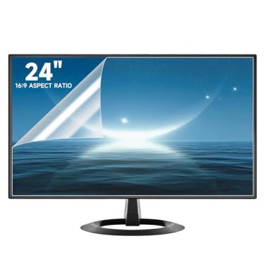 Imagem de Pacote com 2 capas de tela antirreflexo de 24 polegadas para monitores de computador 1080p, proteção ocular, antirriscos e antirreflexo para 61 cm com monitores de proporção 16:9 (1920 x 1080)
