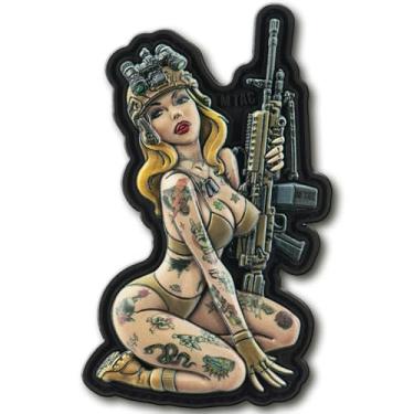 Imagem de M-Tac Patch de moral Tactical Girl - Patch militar tático de PVC com gancho traseiro - adesivos para colete, mochilas, chapéus (№5 Hooligan)