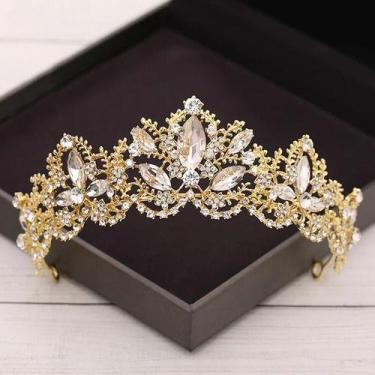 Imagem de Coroa Tiara Noiva Casamento Dama Debutante Miss - LM, Dourado
