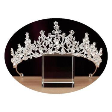 Imagem de Coroa Tiara Noiva Debutante Casamento Noivado Daminha Miss - LM, Prata