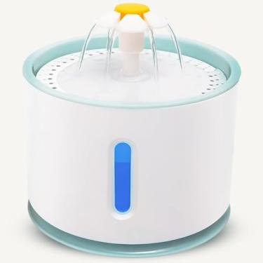 Imagem de Bebedouro fonte de água 2,4L para gatos e cães, bebedouro USB silencioso com circulação automática e filtro de purificação com nível de água para animais de estimação pets.