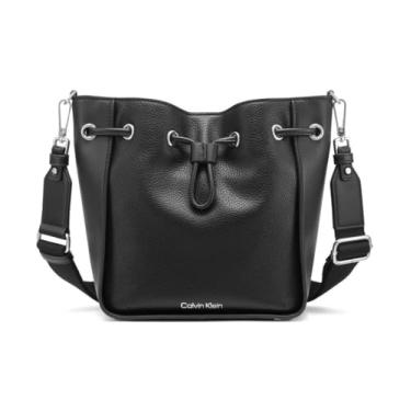 Imagem de Calvin Klein Bolsa tiracolo Holt com cordão, Preto/prata, One Size
