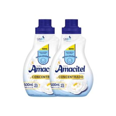 Imagem de Kit 2 Amaciante Roupas Concentrado Amacitel Cheiroso 500ml - CasaKm, S
