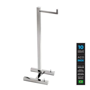 Imagem de Papeleira De Piso C/ Revisteiro Inox - Kromus QD0408