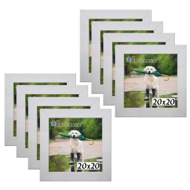 Imagem de Kit 8 Porta Retrado Molduras 20x20 Branco - Santamaria Molduras