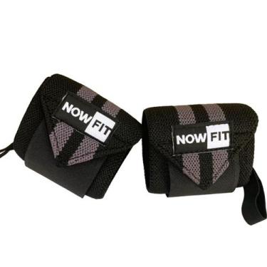 Imagem de Par de munhequeira elástica NOWFIT Cinza