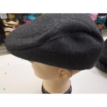 Imagem de Boina Masculina Moda Italiana Aba Dupla Celebridade Retrô - oem, Preto