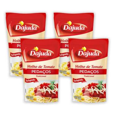 Imagem de 04Un Molho De Tomate Com Pedaços DAjuda Refogado 200G Para Receitas Ac