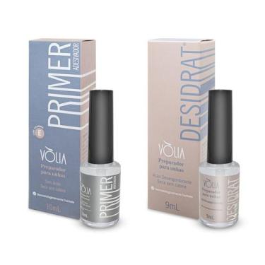 Imagem de Kit Primer Sem Ácido Preparador Proteção + Desidratador Vòlia Manicure