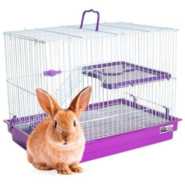 Imagem de Gaiola Porquinho Da Índia Coelho Chinchila Grande 2 Andares - Jel Plas