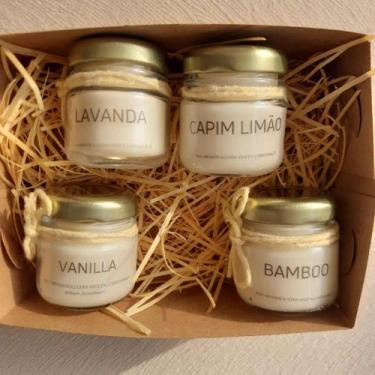 Imagem de Kit 4 Mini Vela Aromática Lavanda Capim Limão Vanilla Bamboo - Likare 