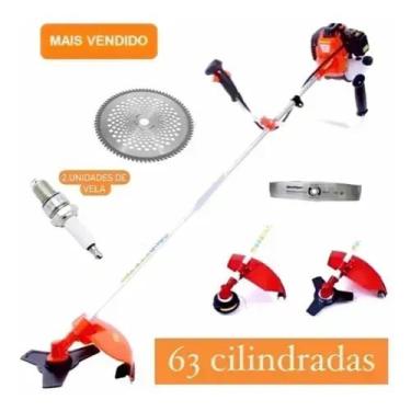 Imagem de Roçadeira Gasolina 63cc + Motopoda + Disco Serrinha Profissional - nak