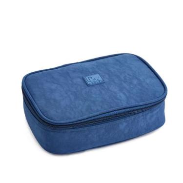 Imagem de Estojo Masculino Escolar Universitária Porta Lápis Quandrado Juvenil -