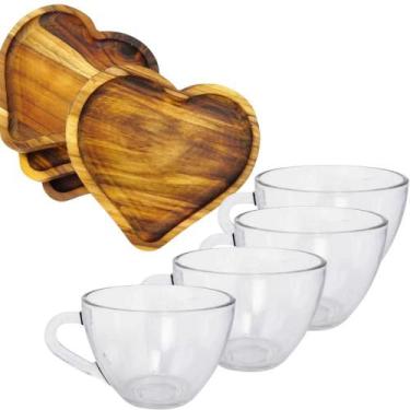 Imagem de Xicara chá com pires de coração para mesa posta - Carmisini