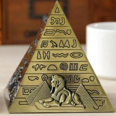 Imagem de Mini Enfeite Decorativo Pirâmide Gizé Egito Estátua Escultura - Lar Pr
