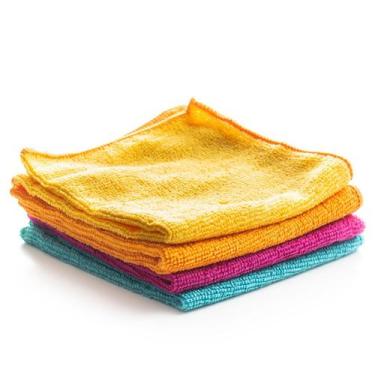 Imagem de Kit 10 Toalha Microfibra Limpa Vidro Flanela Magica Multiuso - Pano a 