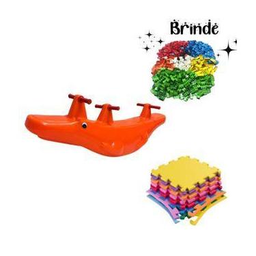 Imagem de Playground Crocodilo Tatames 50x50  100 Multiblocos Inclusos - Valenti